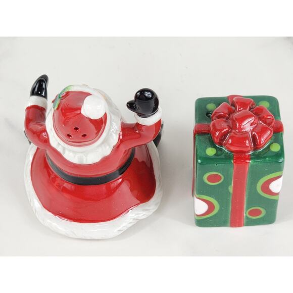 Fitz & Floyd Salt & Pepper Shakers 3 1/2" Ceramic 2007 Holiday Home New w/ Box - Picture 8 of 15